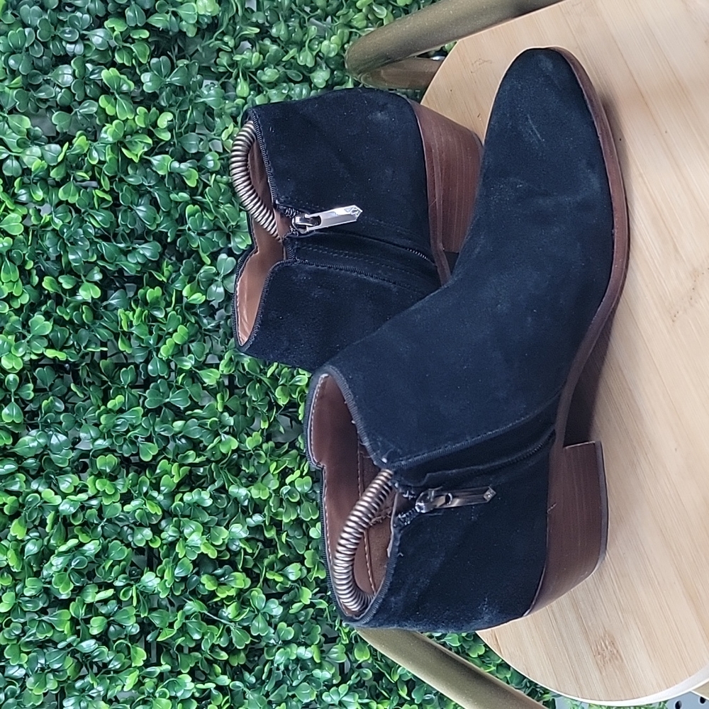 Sam Edelman Womens Petty Suede Ankle Booties Black Size 7M - Picture 3 of 9